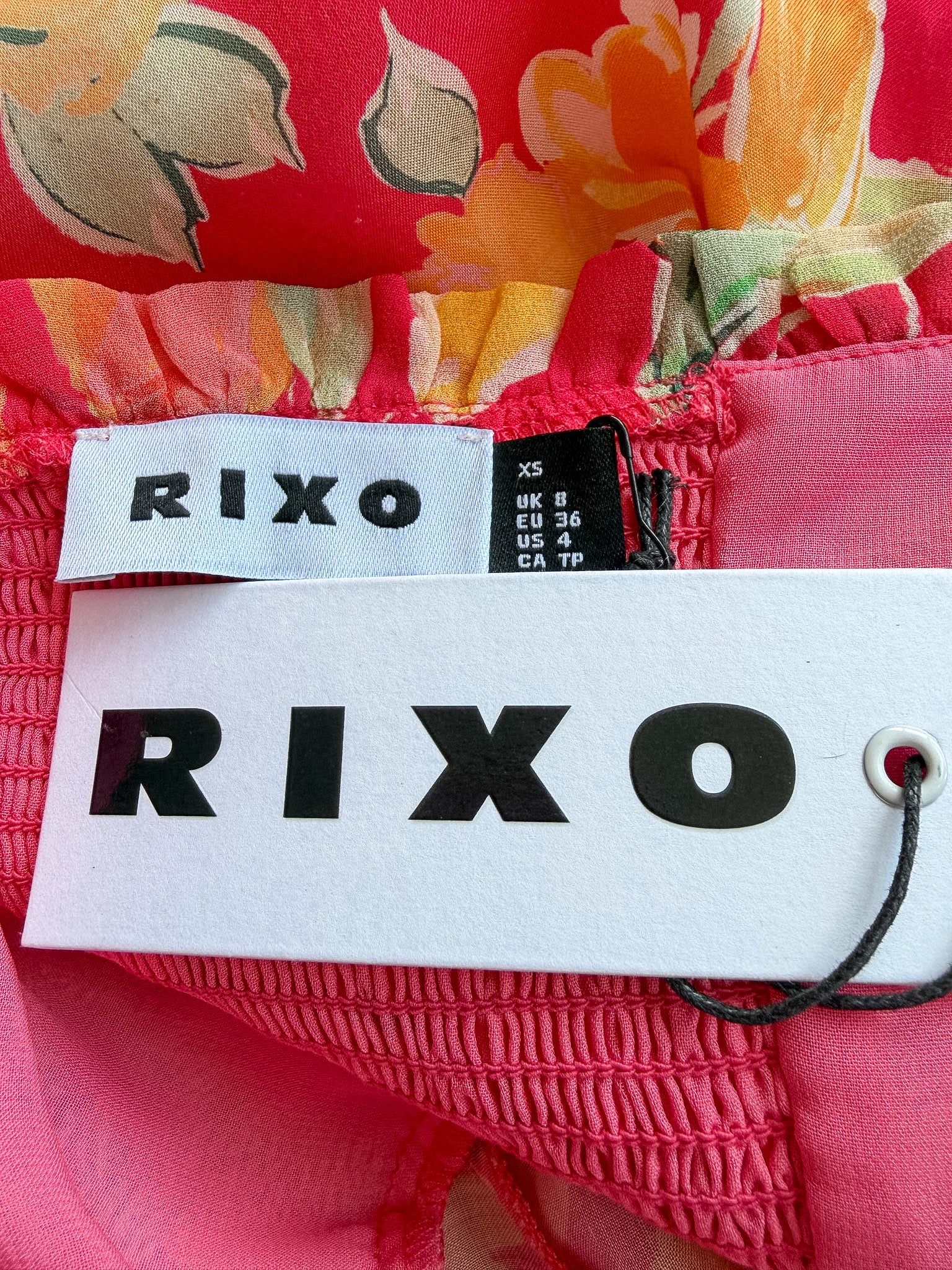 Rixo Jeanie Floral Print Silk Midi Dress