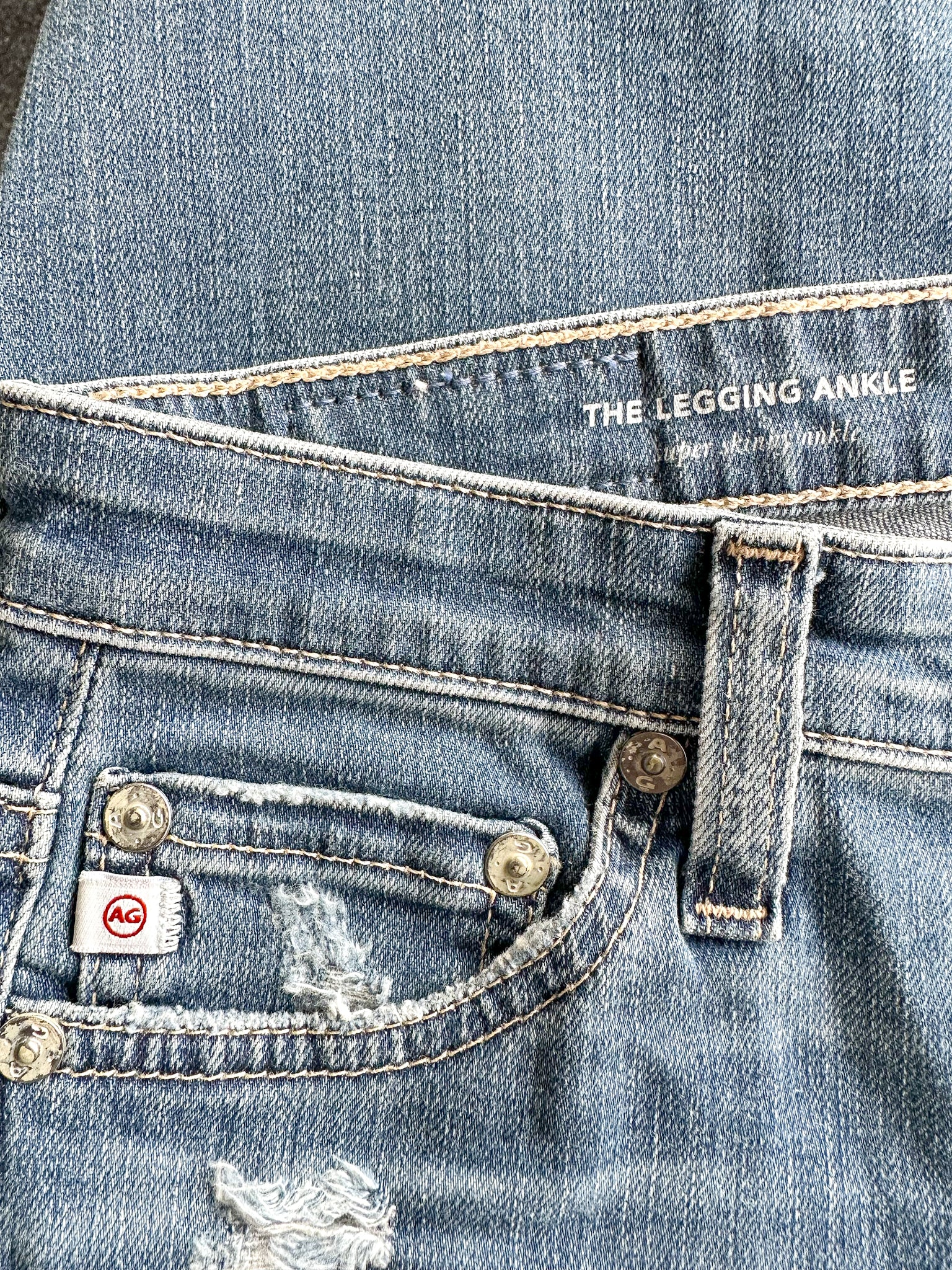 AG Jeans Denim Super Skinny Ankle Legging Jeans