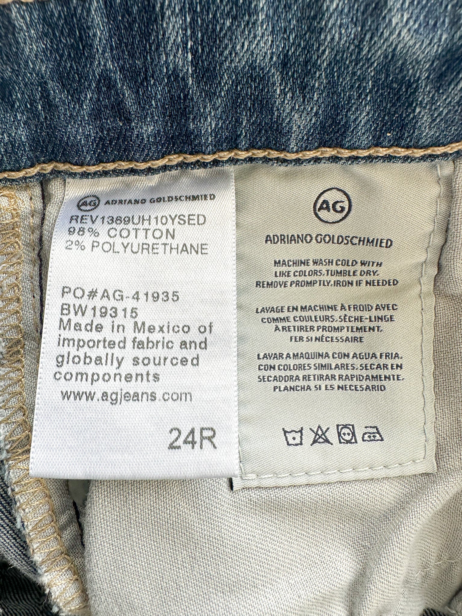 AG Jeans Denim Super Skinny Ankle Legging Jeans