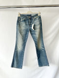 AG Jeans Denim Distressed High Rise Slim Flare Jodi Crop Jeans