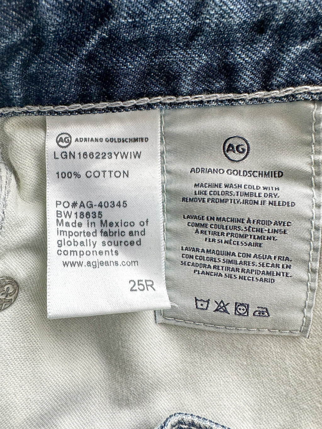 AG Jeans Denim Distressed High Rise Slim Flare Jodi Crop Jeans