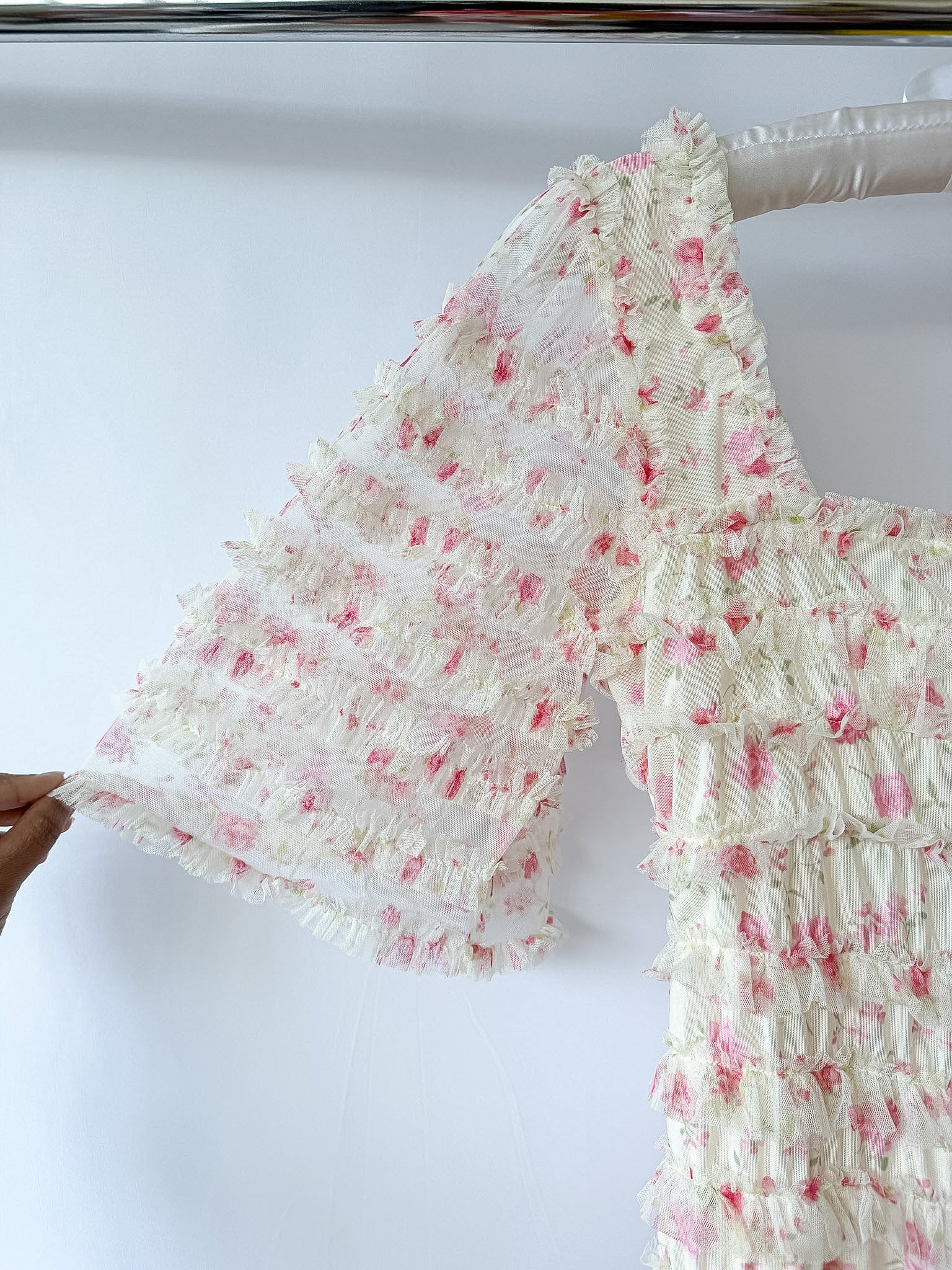 Needle & Thread Rose Ditsy Frilled Woven Mini Dress