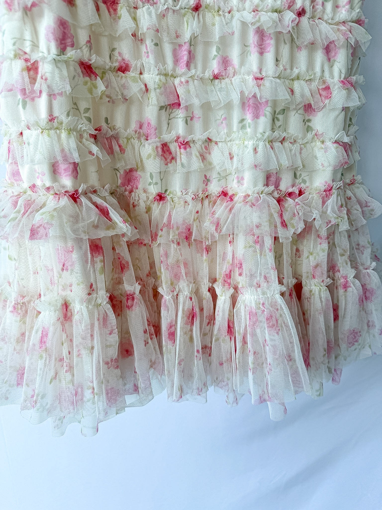 Needle & Thread Rose Ditsy Frilled Woven Mini Dress