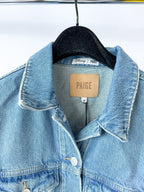 PAIGE x Disney Cinderella Story Book Cover Embroidered Wren Denim Jacket