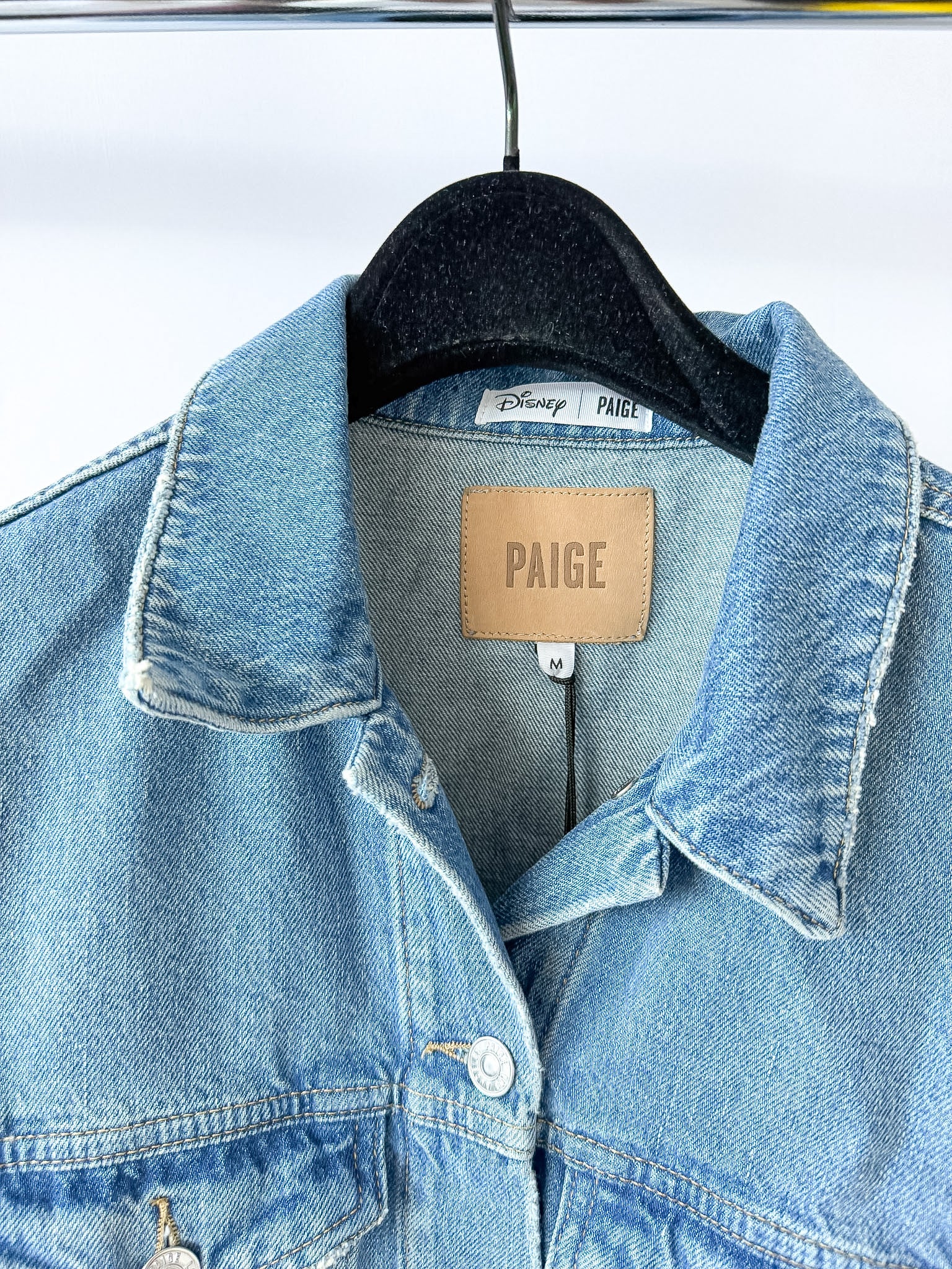 PAIGE x Disney Cinderella Story Book Cover Embroidered Wren Denim Jacket