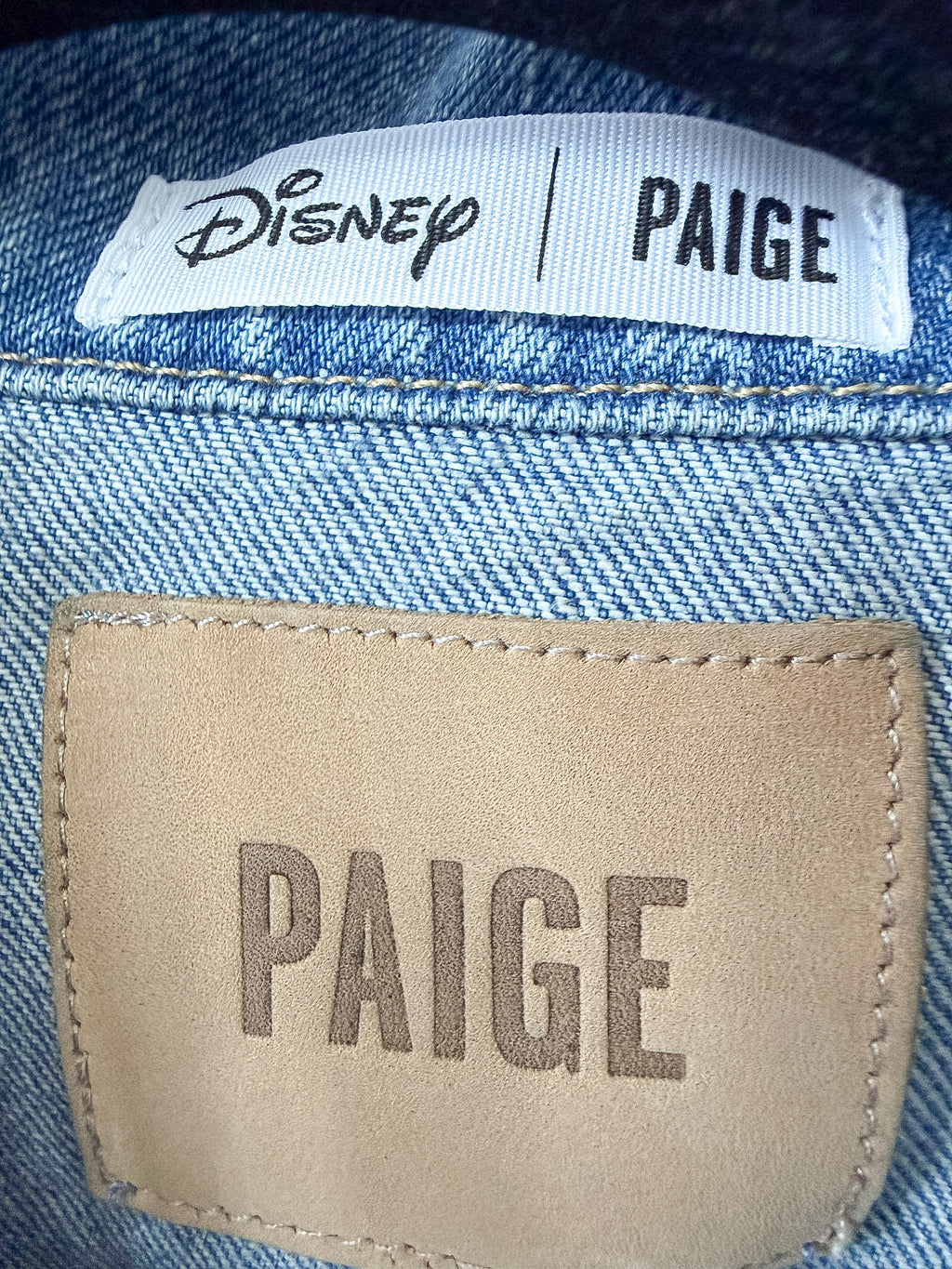 PAIGE x Disney Cinderella Story Book Cover Embroidered Wren Denim Jacket