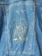 PAIGE x Disney Cinderella Story Book Cover Embroidered Wren Denim Jacket