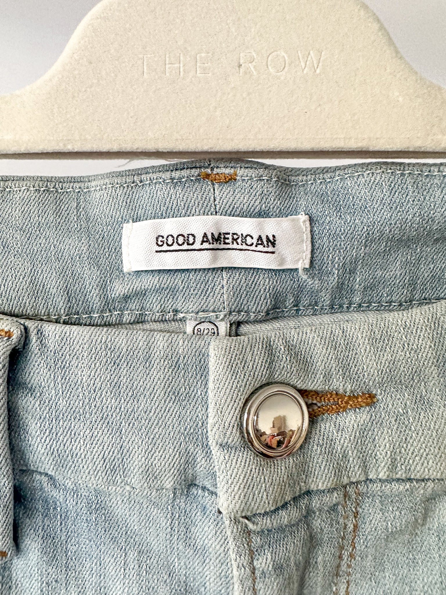 Good American Good Cuts Light Blue Distressed Jeans