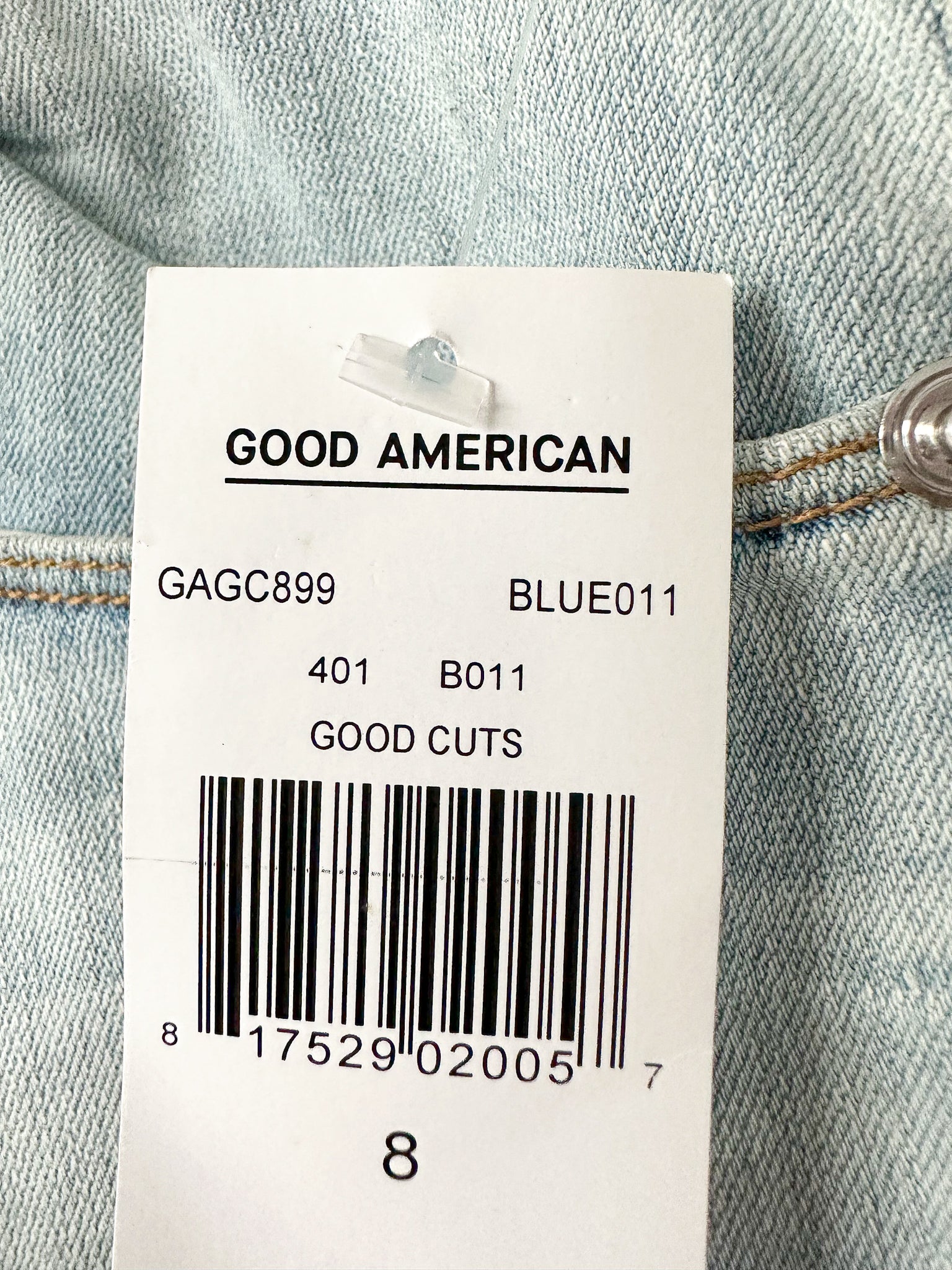 Good American Good Cuts Light Blue Distressed Jeans