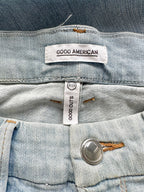 Good American Good Cuts Light Blue Distressed Jeans