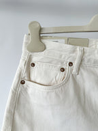 Agolde White Stella Denim Baggy Shorts