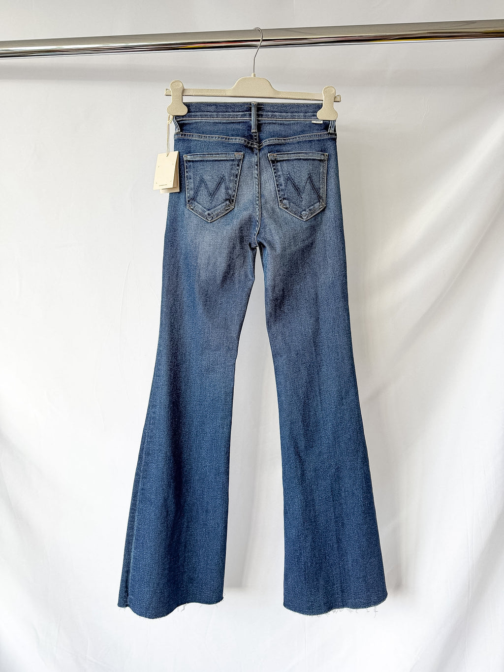 Mother The Doozy Fray Flared-Leg Denim Jeans