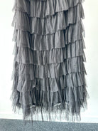 Amy Jane London Black Lace Sweetheart Neck Coquette Sofia Maxi Tulle Dress - House Of Huntington