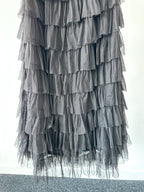 Amy Jane London Black Lace Sweetheart Neck Coquette Sofia Maxi Tulle Dress - House Of Huntington