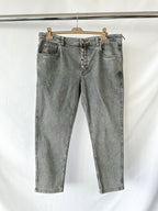 Brunello Cucinelli Grey The Boyish Tapered Hem Jeans