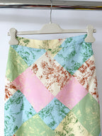 Kitri Floral Colorful Patchwork 90s Style Skirt