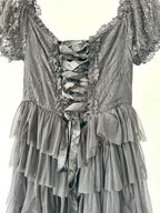 Amy Jane London Black Lace Sweetheart Neck Coquette Sofia Maxi Tulle Dress - House Of Huntington