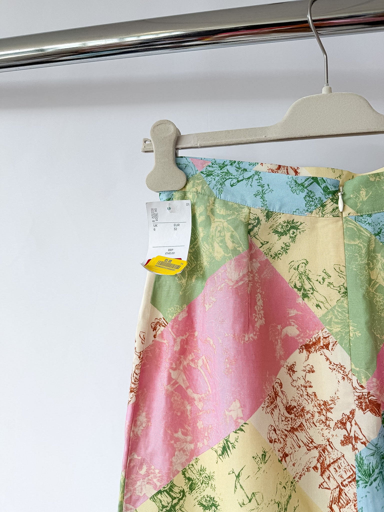 Kitri Floral Colorful Patchwork 90s Style Skirt
