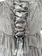 Amy Jane London Black Lace Sweetheart Neck Coquette Sofia Maxi Tulle Dress - House Of Huntington