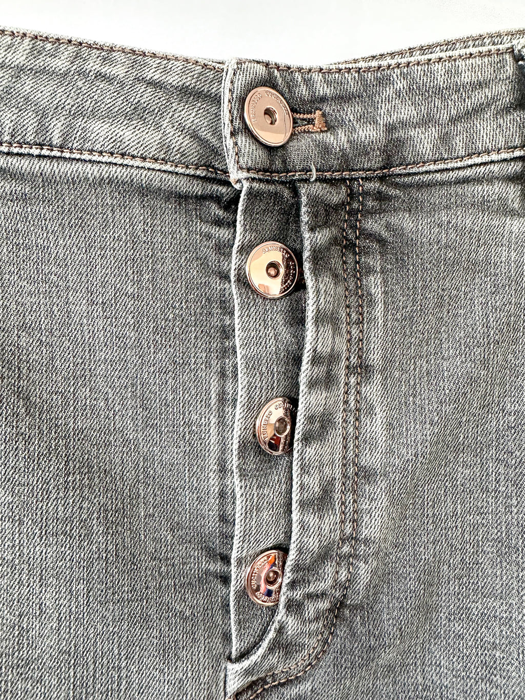 Brunello Cucinelli Grey The Boyish Tapered Hem Jeans