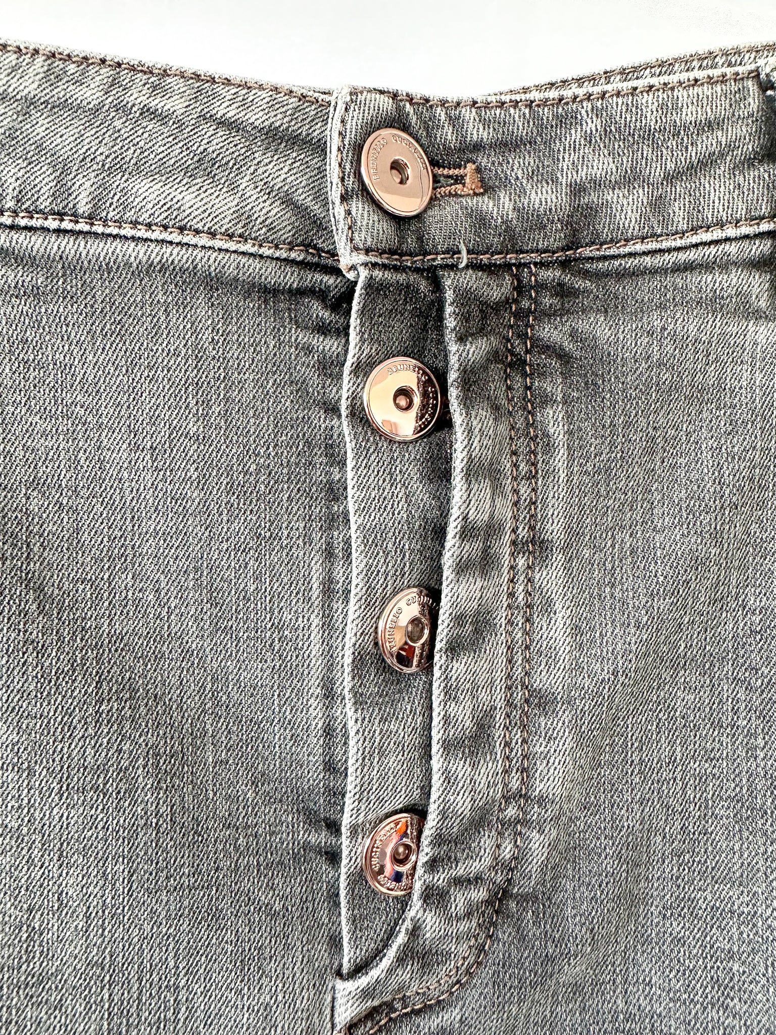 Brunello Cucinelli Grey The Boyish Tapered Hem Jeans