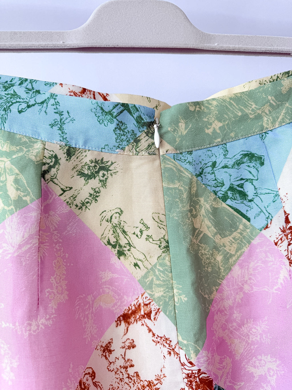 Kitri Floral Colorful Patchwork 90s Style Skirt