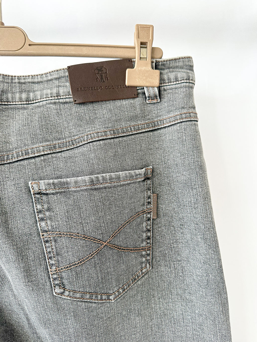 Brunello Cucinelli Grey The Boyish Tapered Hem Jeans