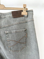 Brunello Cucinelli Grey The Boyish Tapered Hem Jeans