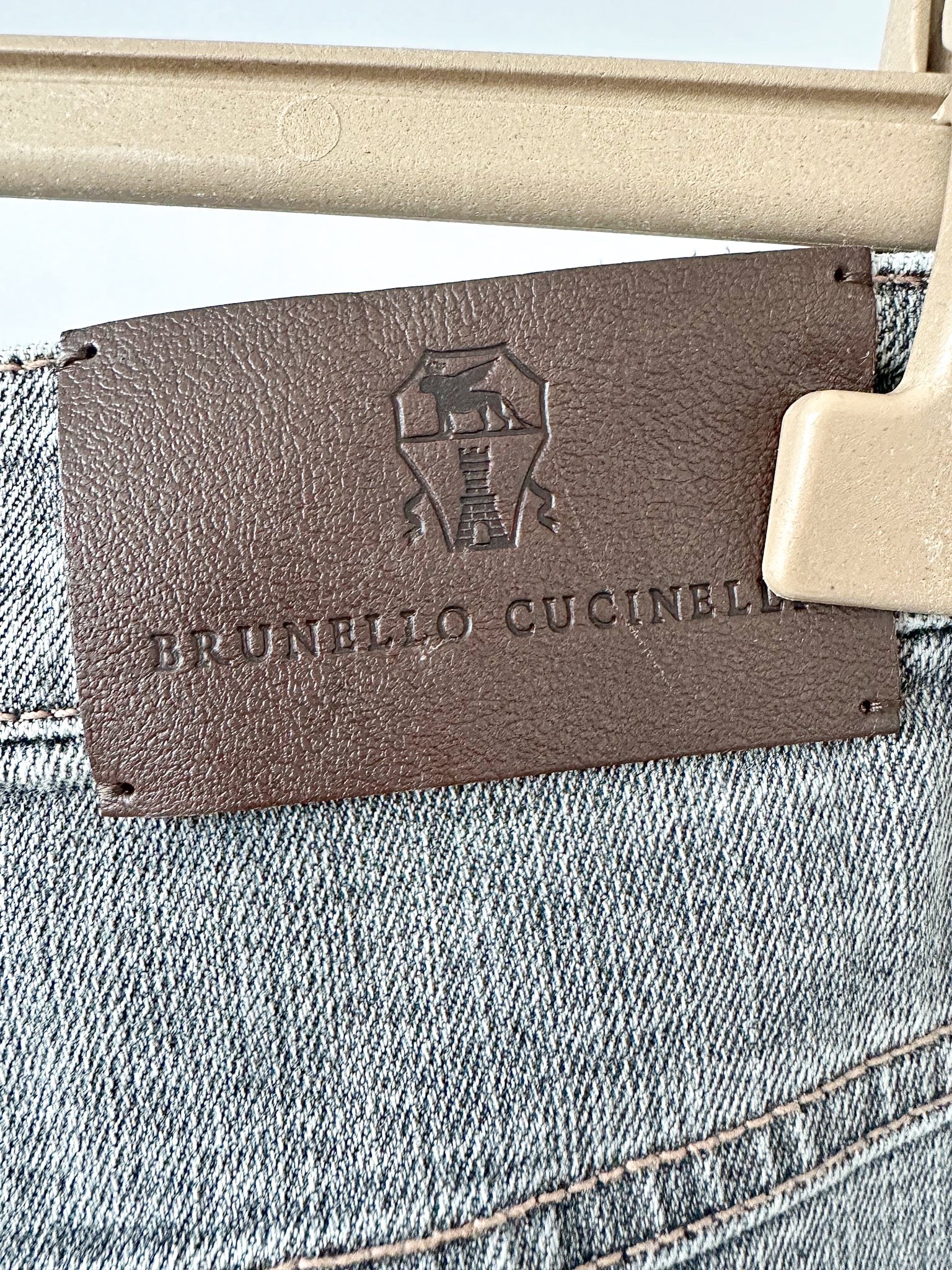 Brunello Cucinelli Grey The Boyish Tapered Hem Jeans