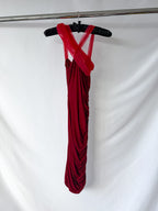 Nensi Dojaka Burgundy Pink Midi Dress