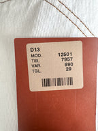 Etro White Denim  Paisley Embroidered Palazzo Wide Leg  Jeans