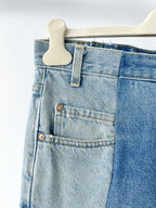E.L.V. Denim The Twin Two Tone Light Blue Straight Leg Jeans
