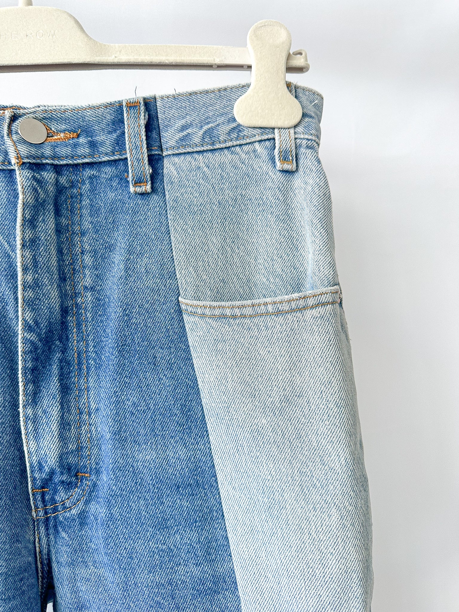 E.L.V. Denim The Twin Two Tone Light Blue Straight Leg Jeans
