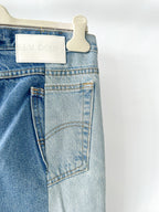 E.L.V. Denim The Twin Two Tone Light Blue Straight Leg Jeans