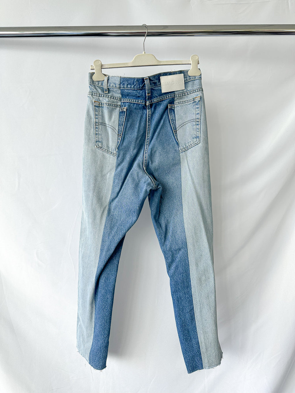E.L.V. Denim The Twin Two Tone Light Blue Straight Leg Jeans