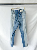 E.L.V. Denim The Twin Two Tone Light Blue Straight Leg Jeans