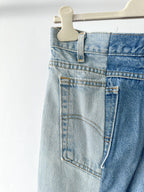 E.L.V. Denim The Twin Two Tone Light Blue Straight Leg Jeans