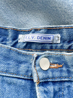 E.L.V. Denim The Twin Two Tone Light Blue Straight Leg Jeans