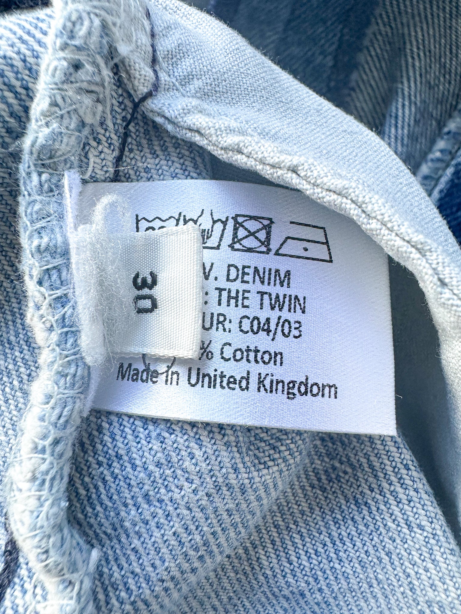 E.L.V. Denim The Twin Two Tone Light Blue Straight Leg Jeans