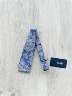 Drake's Linen Blue Paisley Floral Bow Tie
