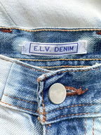 E.L.V. Denim Bleached Effect Straight Leg Jeans