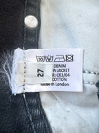 E.L.V. Denim Black Light Blue Contrast Straight Leg Jean