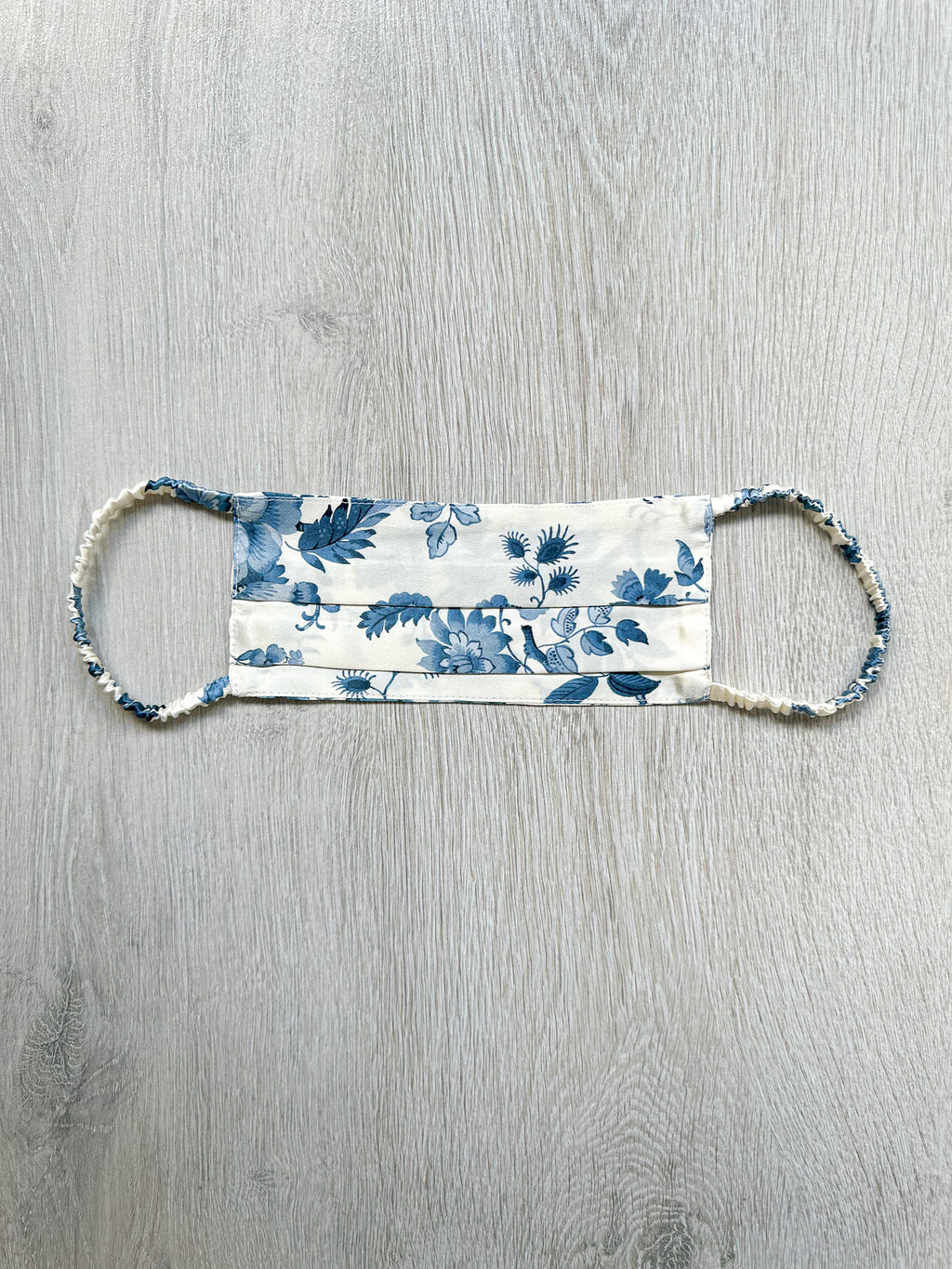 The Vampire's Wife Floral White Blue Print Face Mask - House Of Huntington