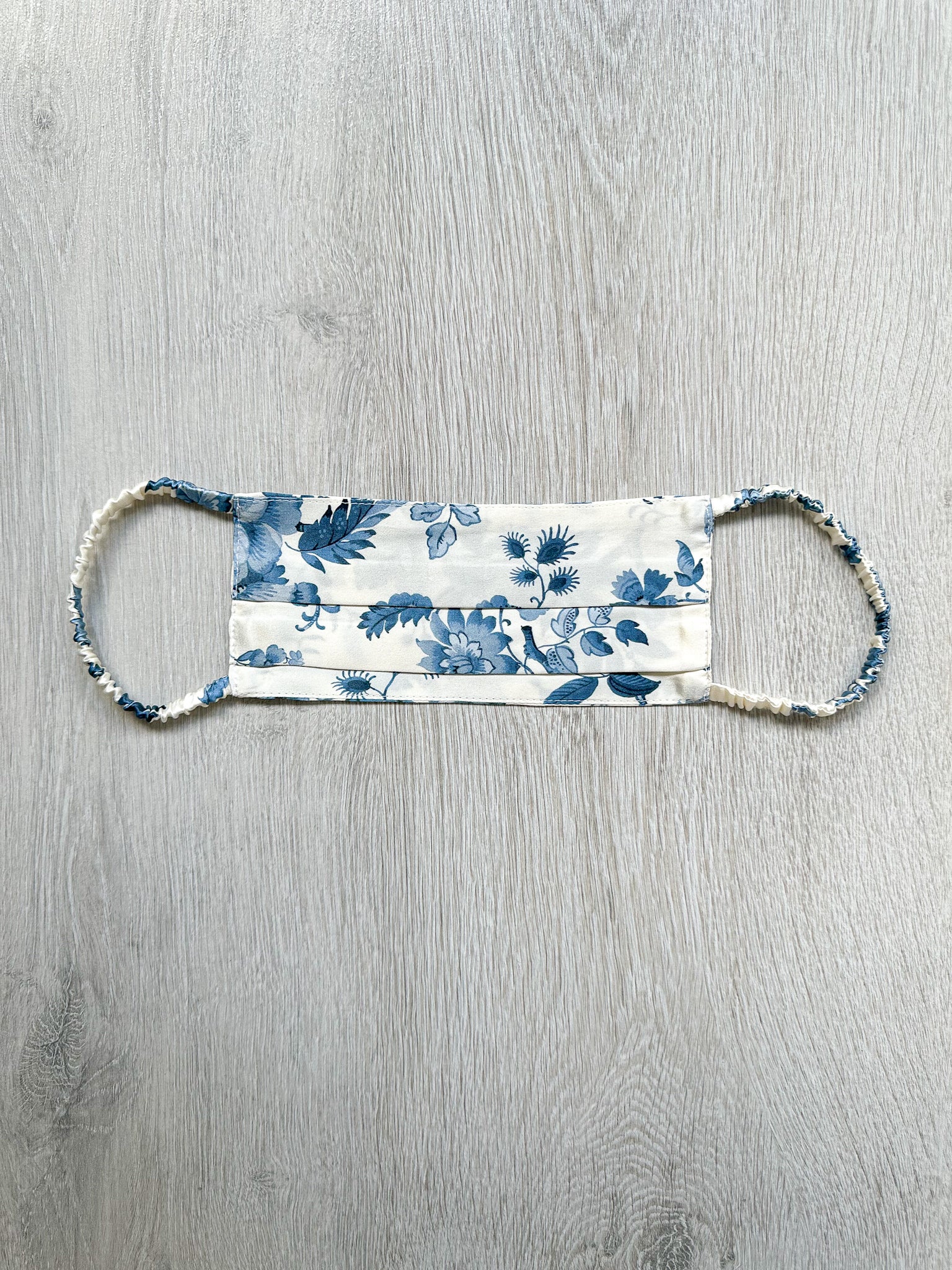 The Vampire's Wife Floral White Blue Print Face Mask - House Of Huntington