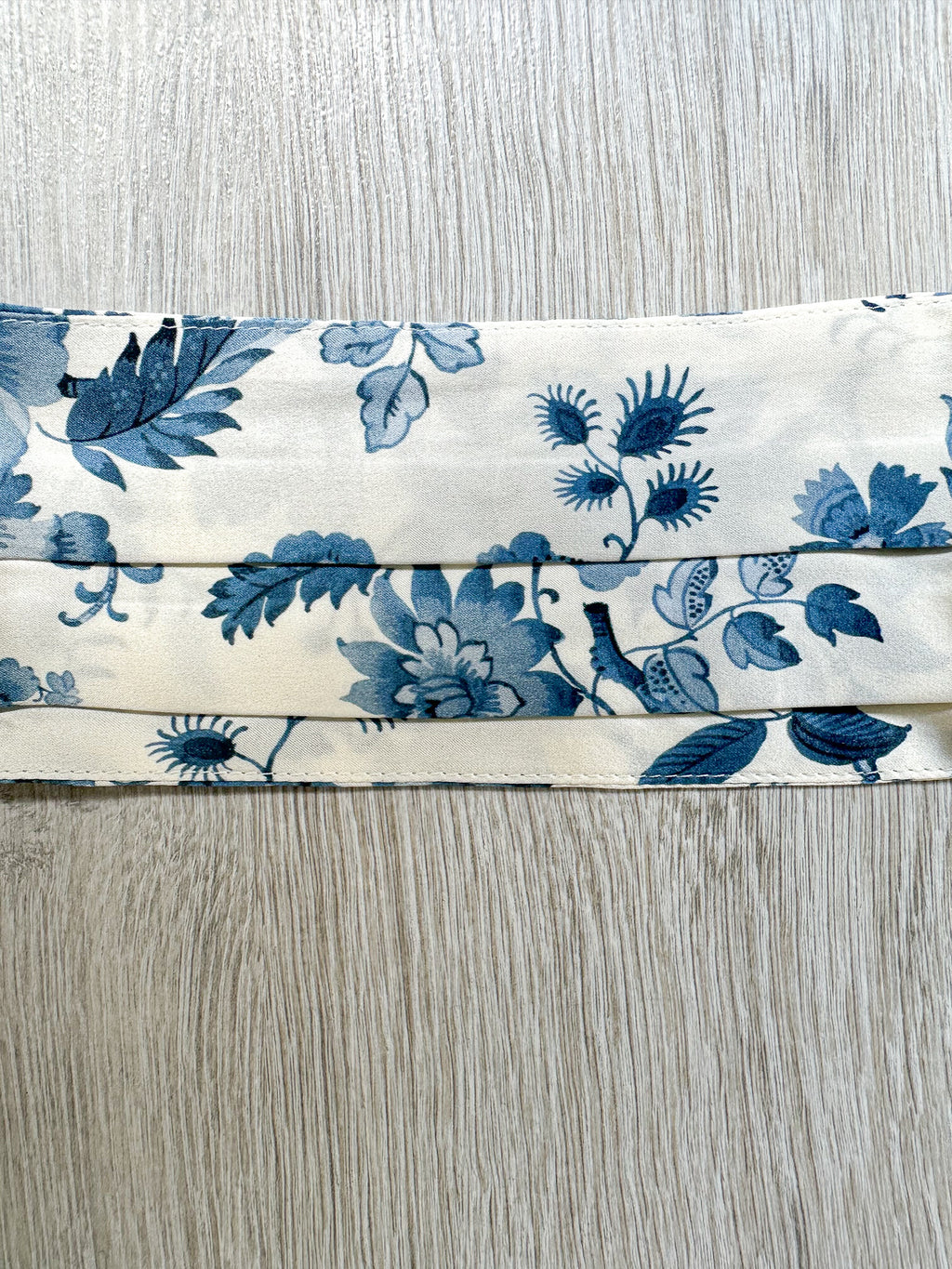 The Vampire's Wife Floral White Blue Print Face Mask - House Of Huntington