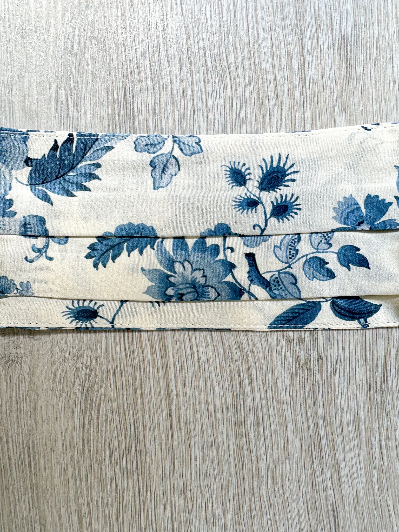 The Vampire's Wife Floral White Blue Print Face Mask - House Of Huntington