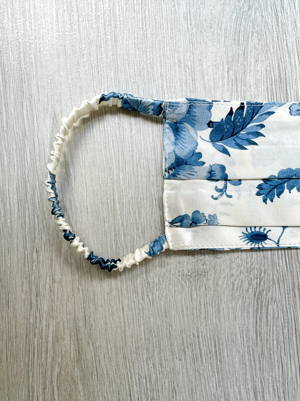 The Vampire's Wife Floral White Blue Print Face Mask - House Of Huntington