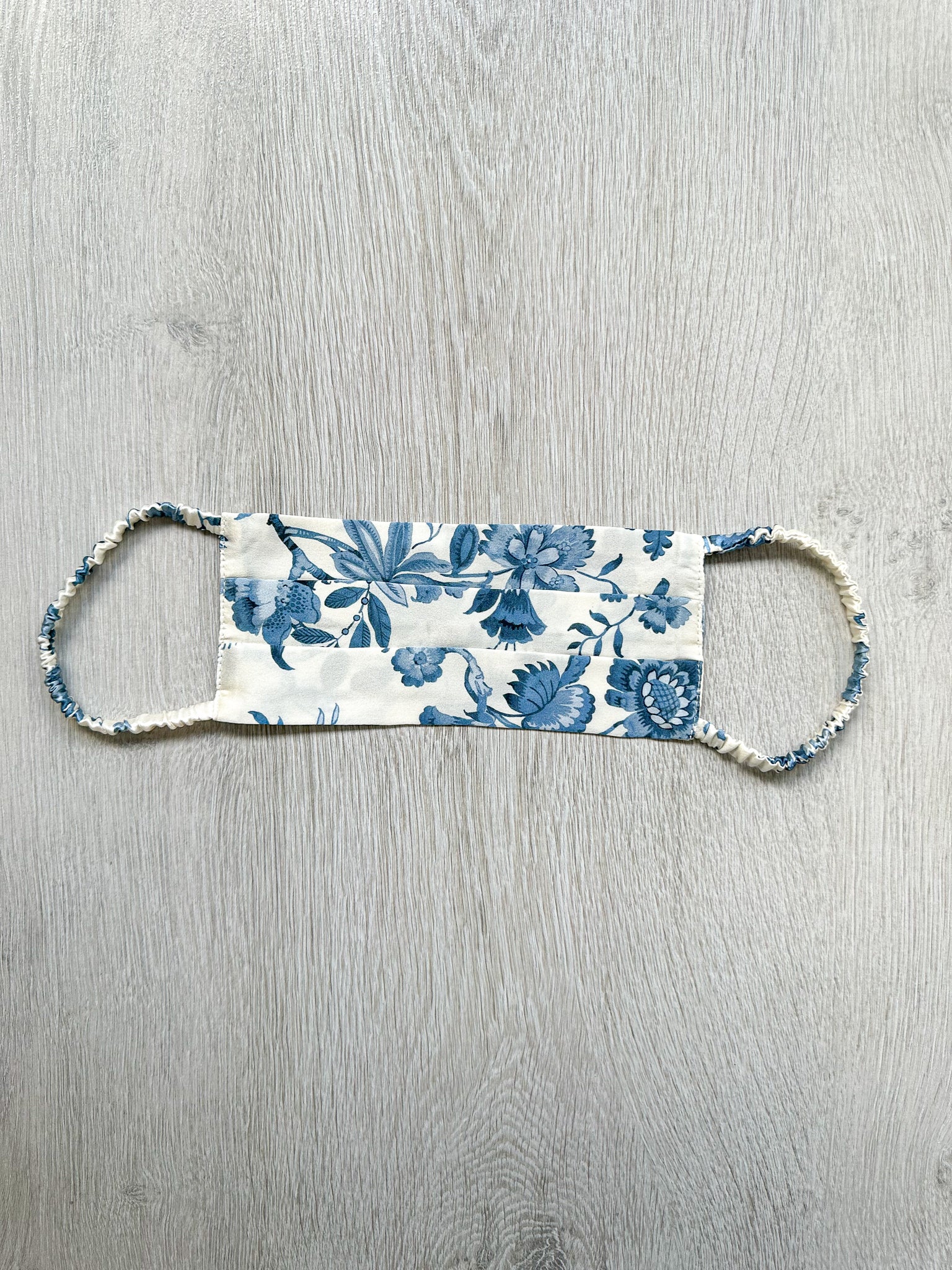 The Vampire's Wife Floral White Blue Print Face Mask - House Of Huntington