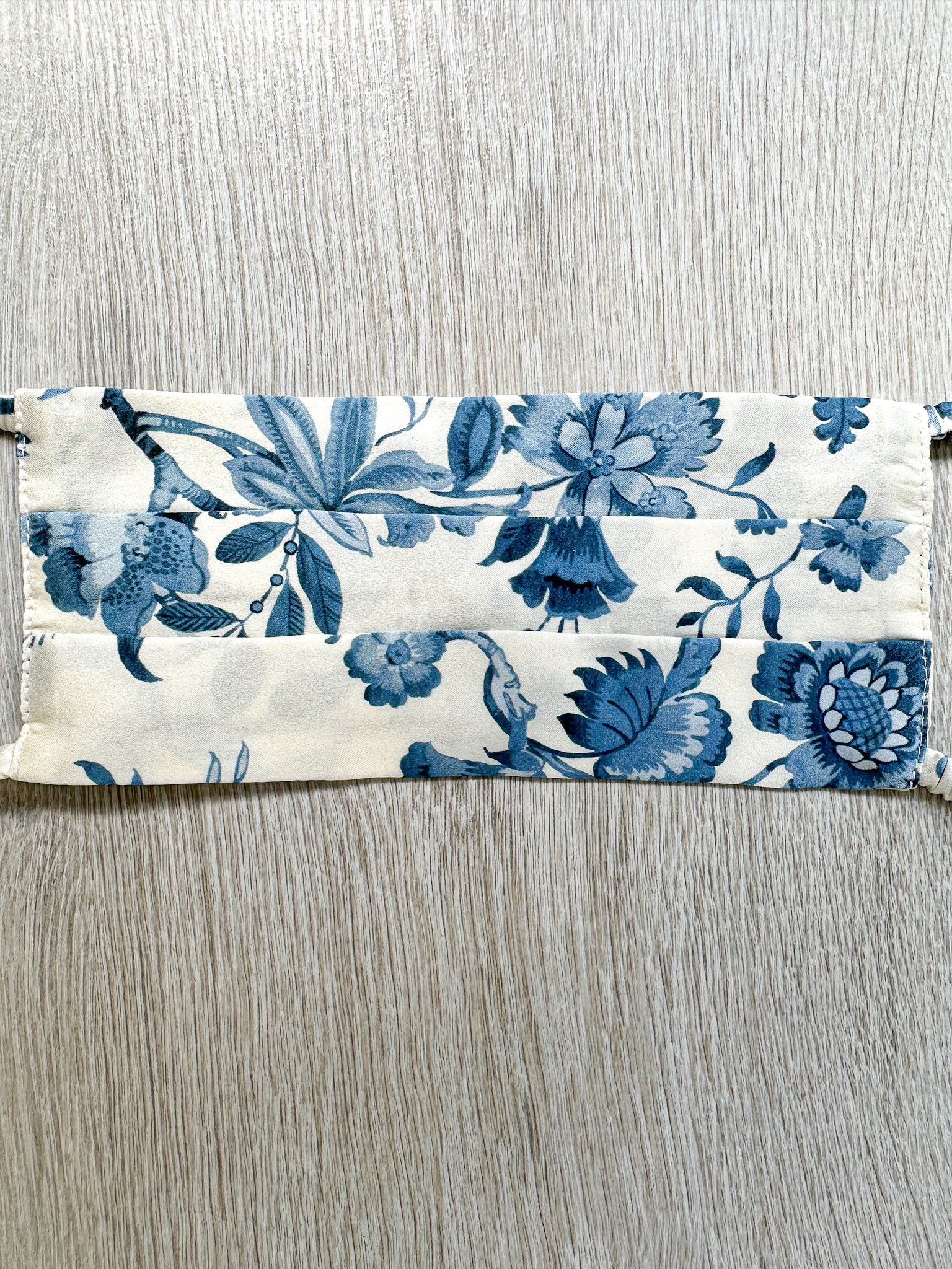 The Vampire's Wife Floral White Blue Print Face Mask - House Of Huntington