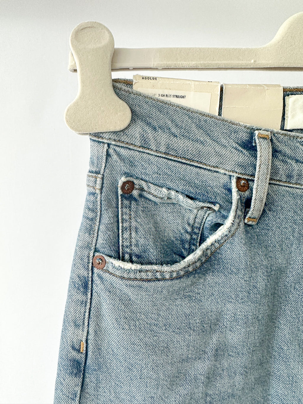 Agolde Riley High Rise Straight Crop Jeans